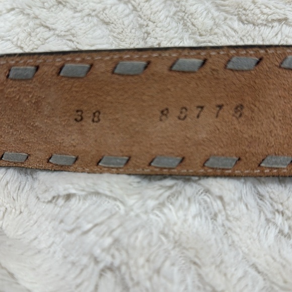 Vintage Tony Lama, Tooled Leather Belt Personalized 'GARY'. COLORS & LACED TRIM - Picture 3 of 6